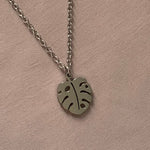 Load image into Gallery viewer, Stainless Steel Monstera Leaf Necklace
