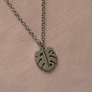 Stainless Steel Monstera Leaf Necklace
