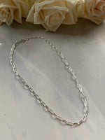 Load image into Gallery viewer, Silver PaperClip Chain Necklace
