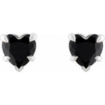 Cargar imagen en el visor de la galería, Black Onyx Heart Earrings - Online Exclusive
