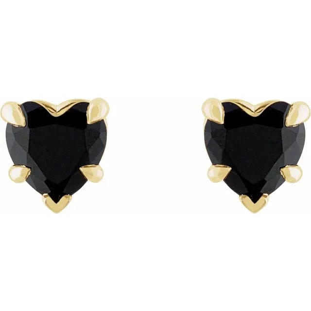 Black Onyx Heart Earrings - Online Exclusive