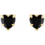 將圖片載入圖庫檢視器 Black Onyx Heart Earrings - Online Exclusive
