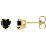 Load image into Gallery viewer, Black Onyx Heart Earrings - Online Exclusive
