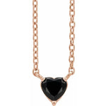 將圖片載入圖庫檢視器 Black Onyx Heart Necklace - Online Exclusive
