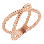 Load image into Gallery viewer, Criss-Cross Rope Metal Ring - Online Exclusive
