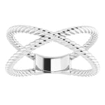 Cargar imagen en el visor de la galería, Criss-Cross Rope Metal Ring - Online Exclusive

