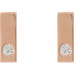 Load image into Gallery viewer, Diamond Accent Bar Earrings - Online Exclusive
