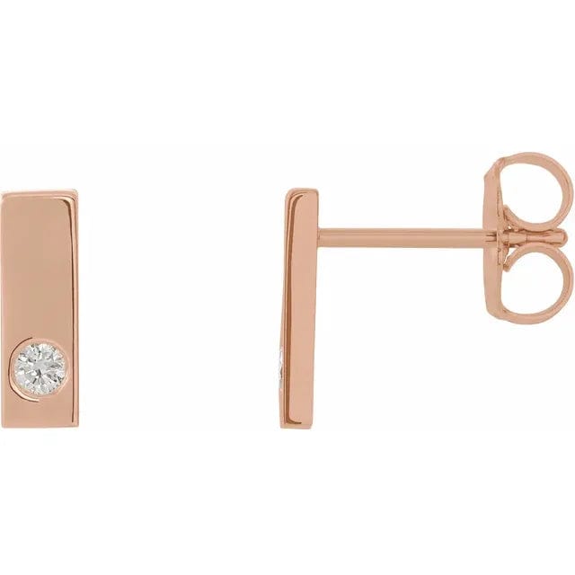 Diamond Accent Bar Earrings - Online Exclusive