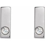 將圖片載入圖庫檢視器 Diamond Accent Bar Earrings - Online Exclusive
