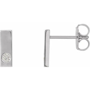 Diamond Accent Bar Earrings - Online Exclusive