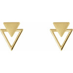 Cargar imagen en el visor de la galería, Geometric Triangle Stud Earrings - Online Exclusive
