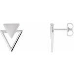Cargar imagen en el visor de la galería, Geometric Triangle Stud Earrings - Online Exclusive
