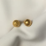 Cargar imagen en el visor de la galería, Solid Gold Sandblast Ball Stud Earrings
