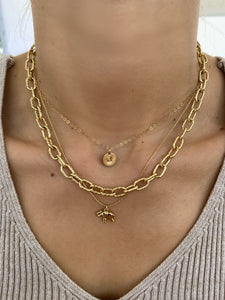 Thick Textured Paperclip Chain Necklace