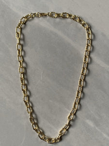 Paper Clip Chain | Thick Textured Gold Filled Statement Necklace - Jewelers Garden