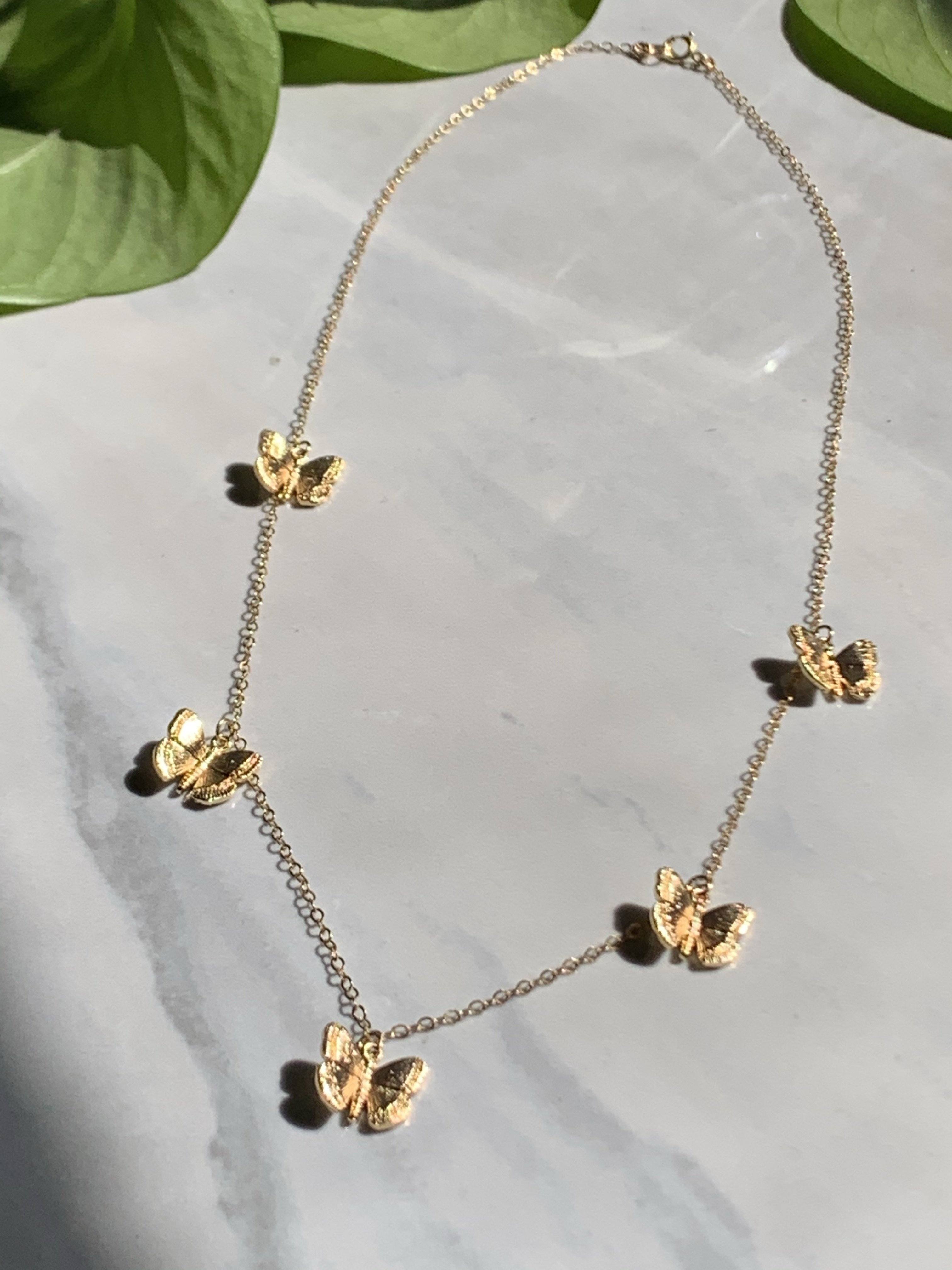 Gold Butterfly Necklace - Jewelers Garden