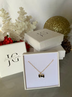 Load image into Gallery viewer, Modern Geometric Black and White Cubic Zirconia Necklace
