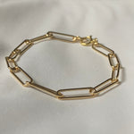 Cargar imagen en el visor de la galería, Gold Paperclip Chain Bracelet

