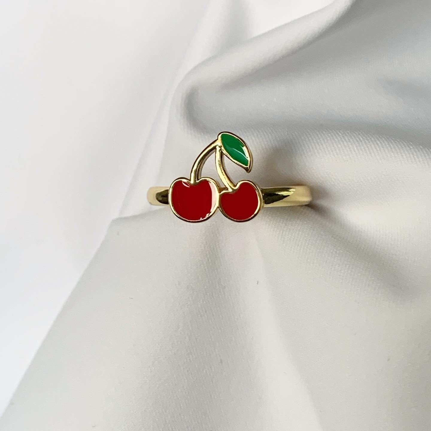 Gold Filled Adjustable Cherry Ring by Jewelers Garden