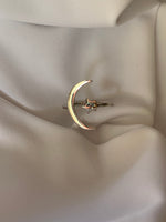 Load image into Gallery viewer, Moon and Star Sterling Silver Ring
