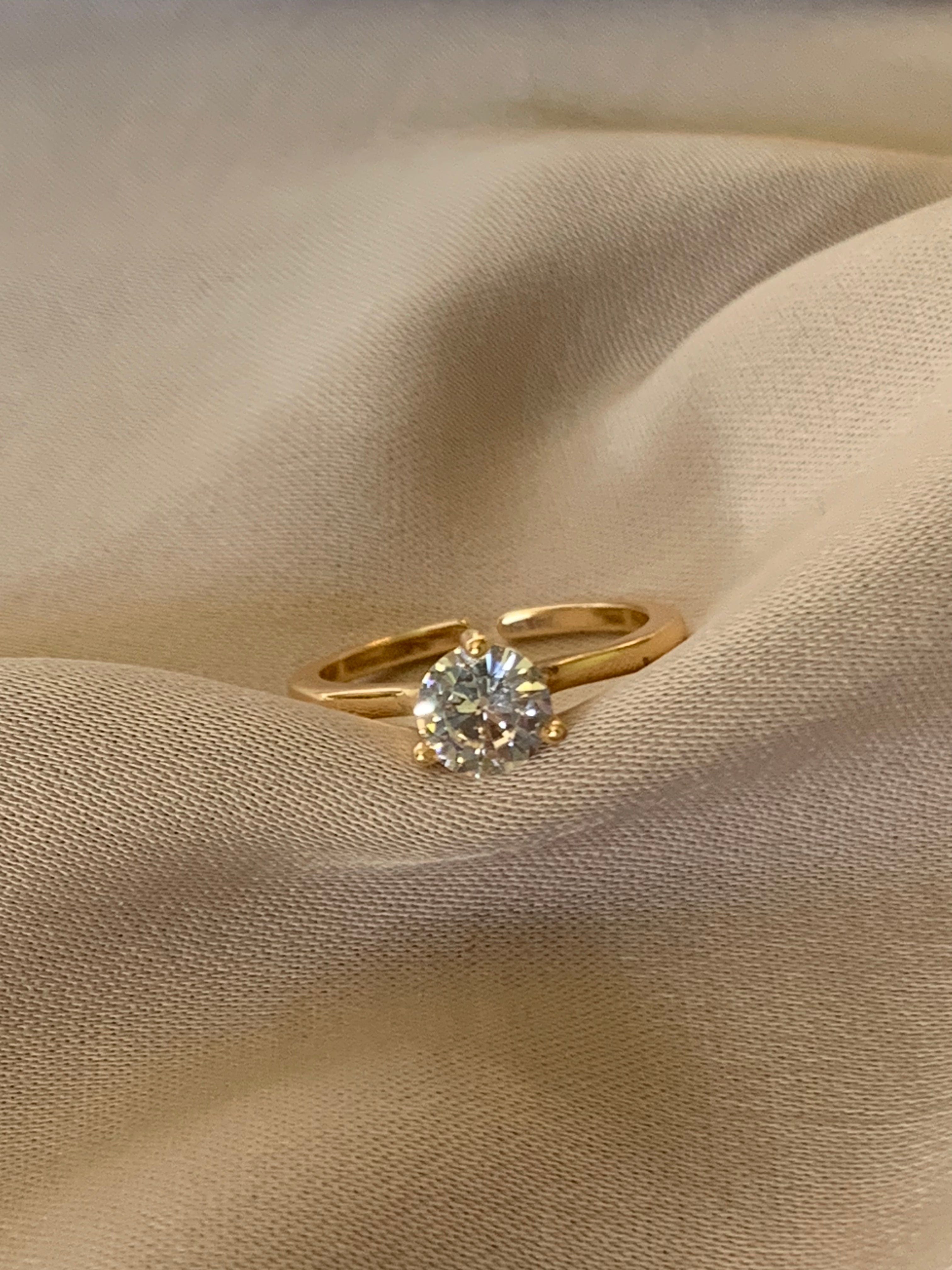 Flawless Cubic Zirconia Solitaire Ring