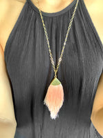 Load image into Gallery viewer, Black Silk Tassel with Long Gold Filled Chain - Jewelers Garden
