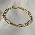 Load image into Gallery viewer, Gold Paperclip Chain Bracelet
