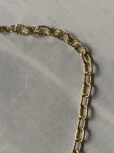 Paper Clip Chain Bracelet | Thick Textured Gold Filled Statement Bracelet - Jewelers Garden