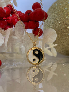 Yin Yang Enamel Necklace