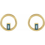 Cargar imagen en el visor de la galería, London Blue Topaz Circle Earrings - Online Exclusive
