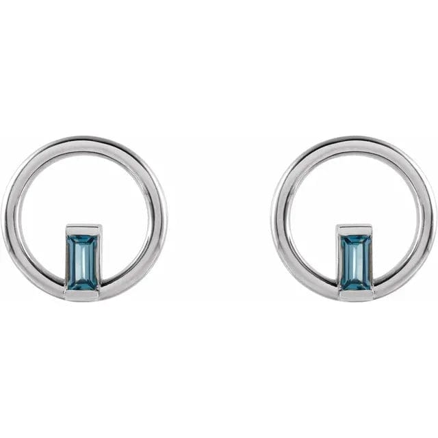 London Blue Topaz Circle Earrings - Online Exclusive