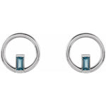 Charger l&#39;image dans la galerie, London Blue Topaz Circle Earrings - Online Exclusive
