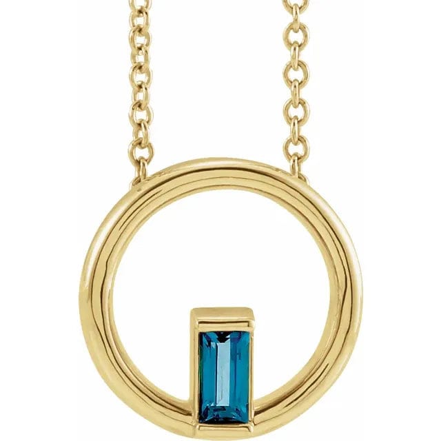 London Blue Topaz Circle Necklace - Online Exclusive