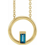 Load image into Gallery viewer, London Blue Topaz Circle Necklace - Online Exclusive
