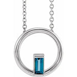 Load image into Gallery viewer, London Blue Topaz Circle Necklace - Online Exclusive
