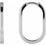 將圖片載入圖庫檢視器 Oval Hoop Earrings - Online Exclusive
